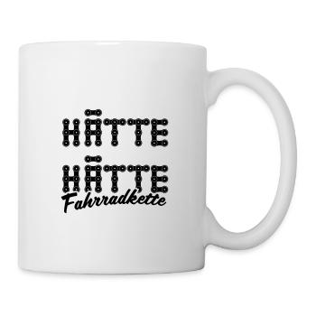Hätte hätte Fahrrad Kette 08 - Tasse - Weiß - Rechts
