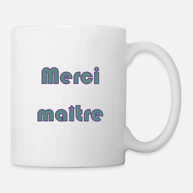 MAÎTRESSE. MAITRE. MERCI. MERCI MAÎTRESSE. MAITRE - Mug blanc - blanc