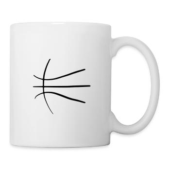 Abstraktes Basketball Design - Tasse - Weiß - Rechts