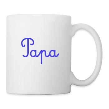 PAPA. VATERTAG. FROHER VATERTAG. ALLES GUTE ZUM GEBURTSTAG. - Tasse - Weiß - Rechts