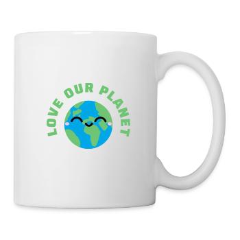 Love our Planet - Liebe unseren Planeten - Tasse - Weiß - Rechts