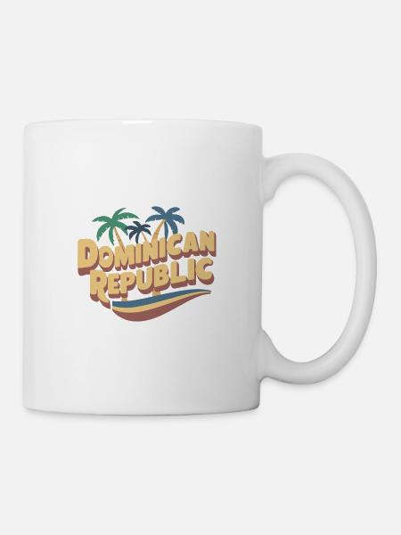 Sunny Dominikanische Republik Urlaub Strand - Tasse - Weiß
