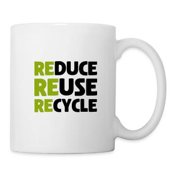 Reduce Reuse Recycle - Earth Day - Mug - white - Right