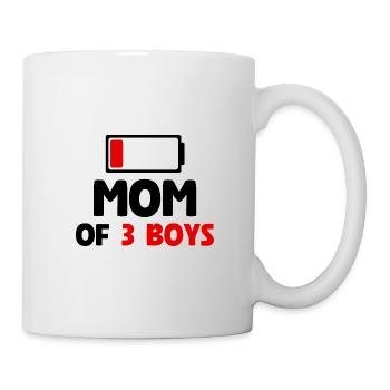 Maman de 3 garçons - Mug blanc - blanc - Droite