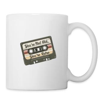 You're Not Old You're Retro Classic Cassette Tape - Tasse - Weiß - Rechts