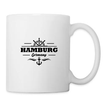 Hamburg Germany city anchor waves gift - Mug - white - Right