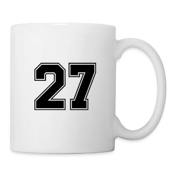 27 nombre de maillots - Mug blanc - blanc - Droite