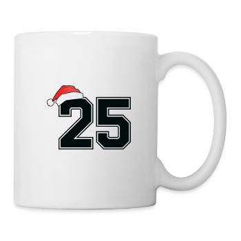 25 Zahl Weihnachten - Tasse - Weiß - Rechts
