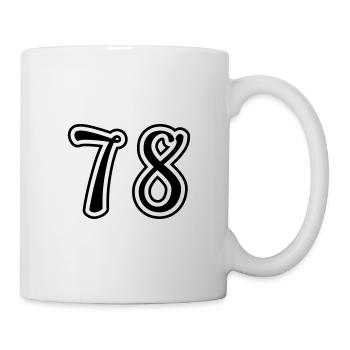 78 Numéro de numéro - Mug blanc - blanc - Droite