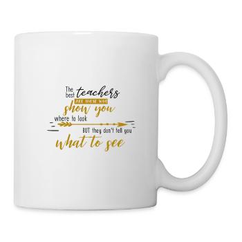 TROUVER LE MEILLEUR ENSEIGNANT DIRE VOIR LES DICTONS CADEAU - Mug blanc - blanc - Droite