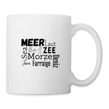 Mer en différentes langues - Mug blanc - blanc - Droite