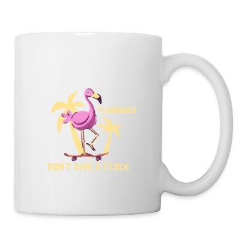 Flamingo Summer Design with slogan - Mug - white - Right