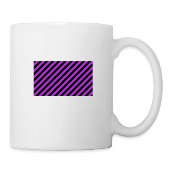 Diagonale Streifen schwarz und lila - Mug - white - Right