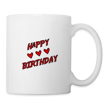 ALLES GUTE ZUM GEBURTSTAG!. ALLES GUTE ZUM GEBURTSTAG!. JAHRESTAG. - Tasse - Weiß - Rechts