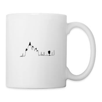 Herzschlag - Wein - Berg - (6) - Tasse - Weiß - Rechts