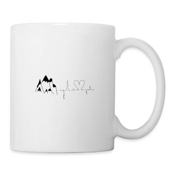 Herz - Herzschlag - Berg - (2) - Tasse - Weiß - Rechts