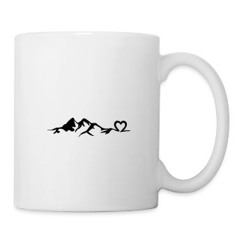 Cœur - Montagne - (2) - Mug blanc - blanc - Droite