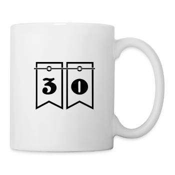 ANNIVERSAIRE. HAPPY BIRTHDAY. JOYEUX ANNIVERSAIRE. - Mug blanc - blanc - Droite