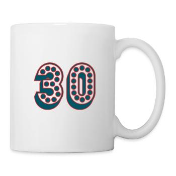 30. 30 YEARS. 30th ANNIVERSARY. 30TH ANNIVERSARY. - Mug - white - Right