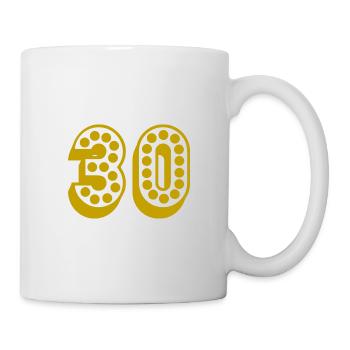 30. 30 YEARS. 30th ANNIVERSARY. 30TH ANNIVERSARY. - Mug - white - Right