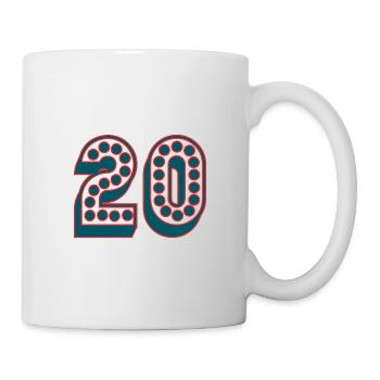 20. 20 YEARS. 20th ANNIVERSARY. 20TH ANNIVERSARY. - Mug - white - Right