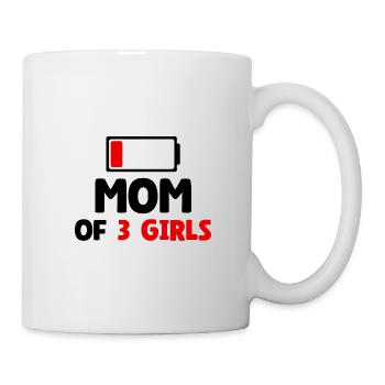 Maman de 3 filles - Mug blanc - blanc - Droite