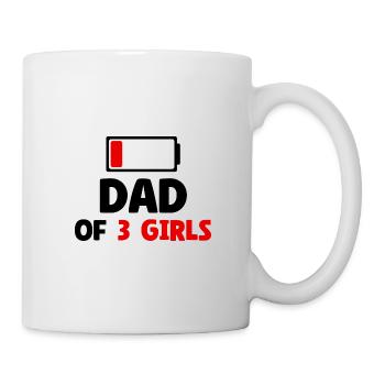 Papa de 3 filles - Mug blanc - blanc - Droite