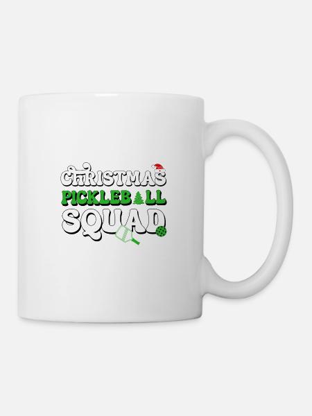 Christmas Pickleball Squad Pickleballer Xmas Lover - Mug - white