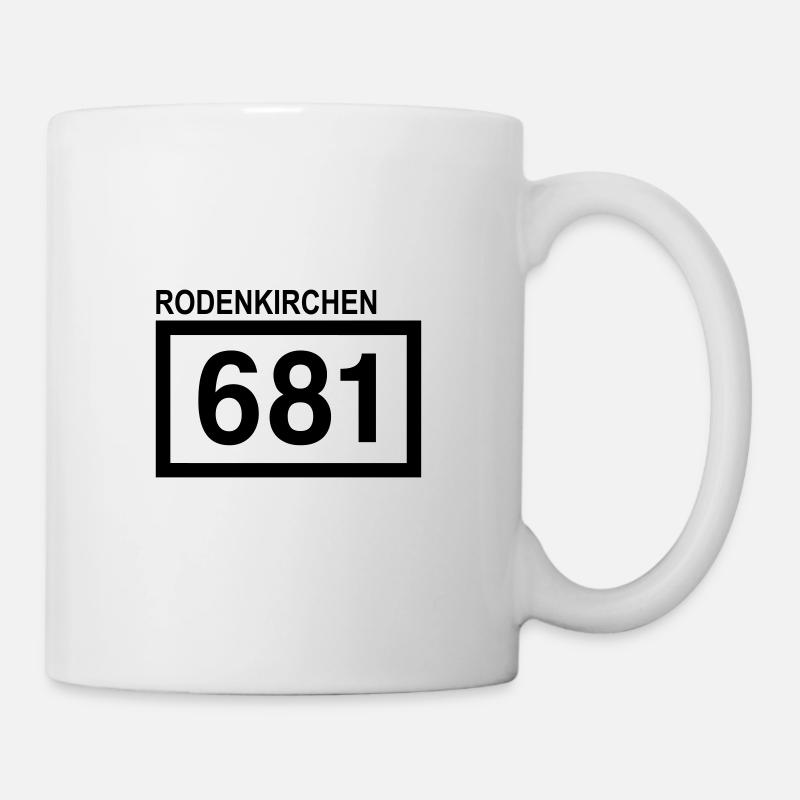 Rheinkilometer Rodenkirchen - Tasse - Weiß