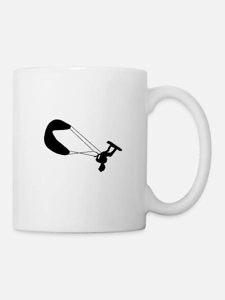 kite kitesurf - Mug blanc - blanc