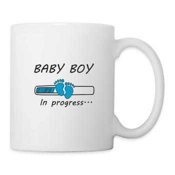 Baby boy in progress - Tasse - Weiß - Rechts
