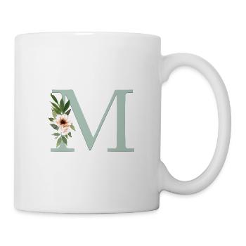 Customizable Monogram Pastel Floral M - Mug - white - Right