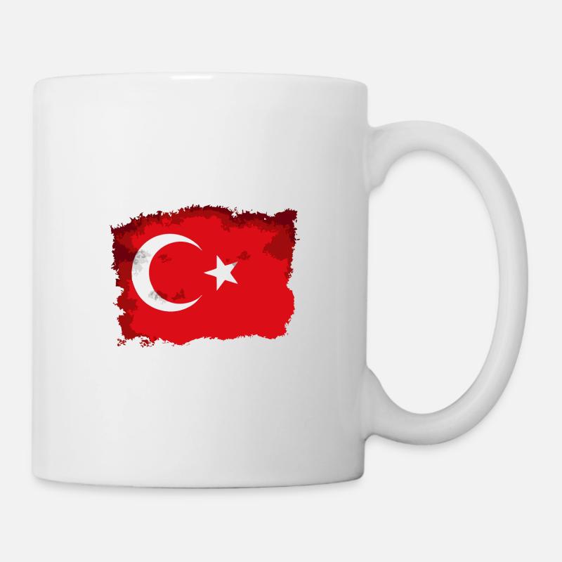 Turkey flag 2 - Mug - white