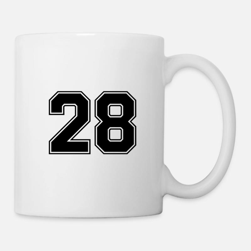 28 nombre de maillots - Mug blanc - blanc