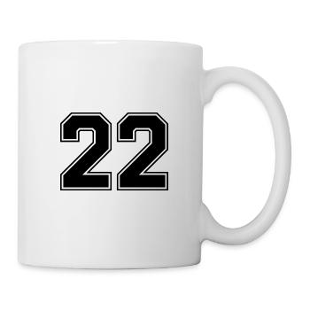 22 nombre de maillots - Mug blanc - blanc - Droite