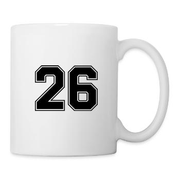 26 nombre de maillots - Mug blanc - blanc - Droite