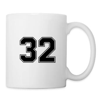 32 nombre de maillots - Mug blanc - blanc - Droite