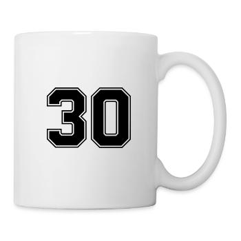 30 nombre de maillots - Mug blanc - blanc - Droite