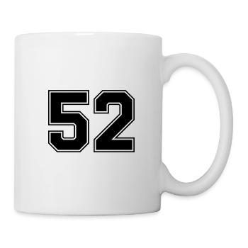 52 nombre de maillots - Mug blanc - blanc - Droite