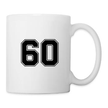 60 nombre de maillots - Mug blanc - blanc - Droite