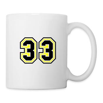33 Zahl symbol - Tasse - Weiß - Rechts