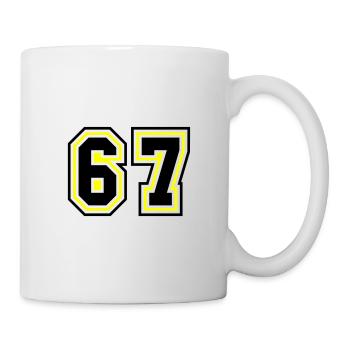 67 Zahl Symbol - Tasse - Weiß - Rechts