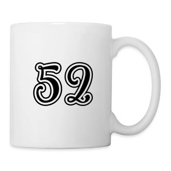 52 Numéro de numéro - Mug blanc - blanc - Droite