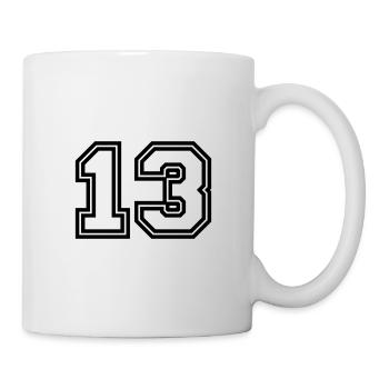 13 Zahl symbol - Tasse - Weiß - Rechts