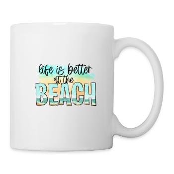 HOLIDAY BEACH HOLIDAYS PALM TREES SUN TRAVEL MOTIF - Mug - white - Right