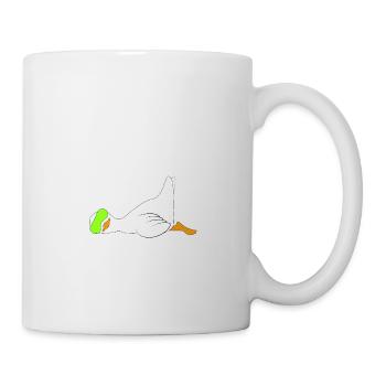 Ente lustig faul Spruch - Tasse - Weiß - Rechts