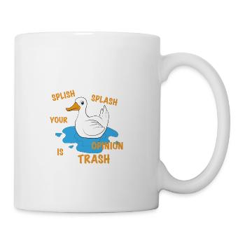 Drôle de dicton de canard - Mug blanc - blanc - Droite