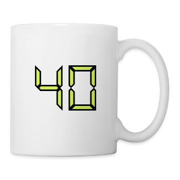 40. GEBURTSTAG. ALLES GUTE ZUM GEBURTSTAG! - Tasse - Weiß - Rechts
