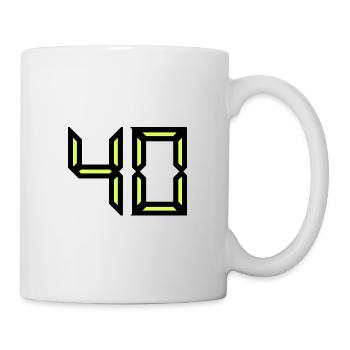 40. 40 ANS. 40e ANNIVERSAIRE. ANNIVERSAIRE 40 ANS - Mug blanc - blanc - Droite