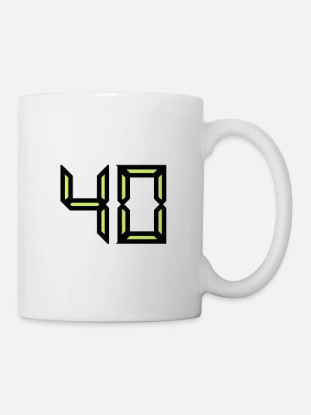 40. 40 ANS. 40e ANNIVERSAIRE. ANNIVERSAIRE 40 ANS - Mug blanc - blanc